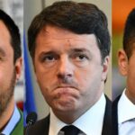 Renzi, Di Maio e Salvini destra e sinistra